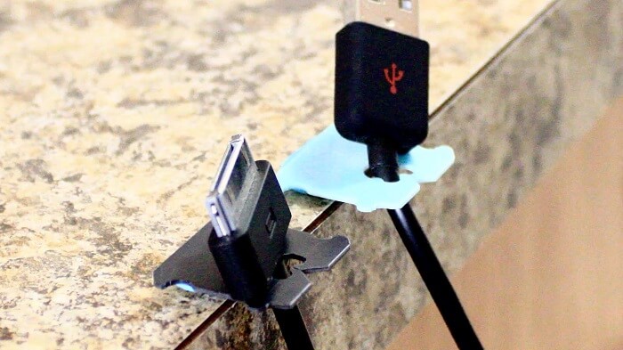 Use a bread clip to organize cords and chargers.